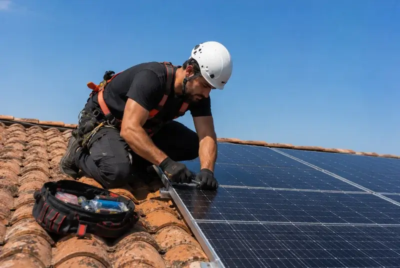Maintenance et monitoring de panneaux solaires au Burgaud