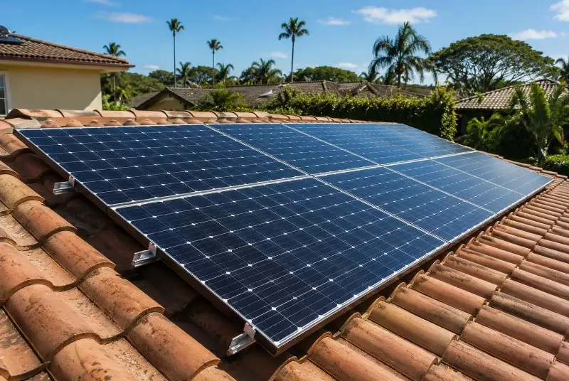 Installation de panneaux solaires au Burgaud